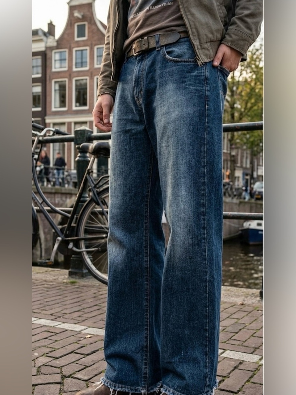 Men’s Relaxed Loose Fit Distressed Denim Calvin Klein Jeans Size 36